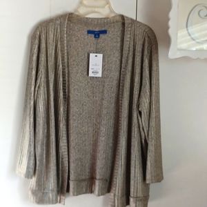 Apt.9 Gold Metallic Cardigan.  Sz. XL.